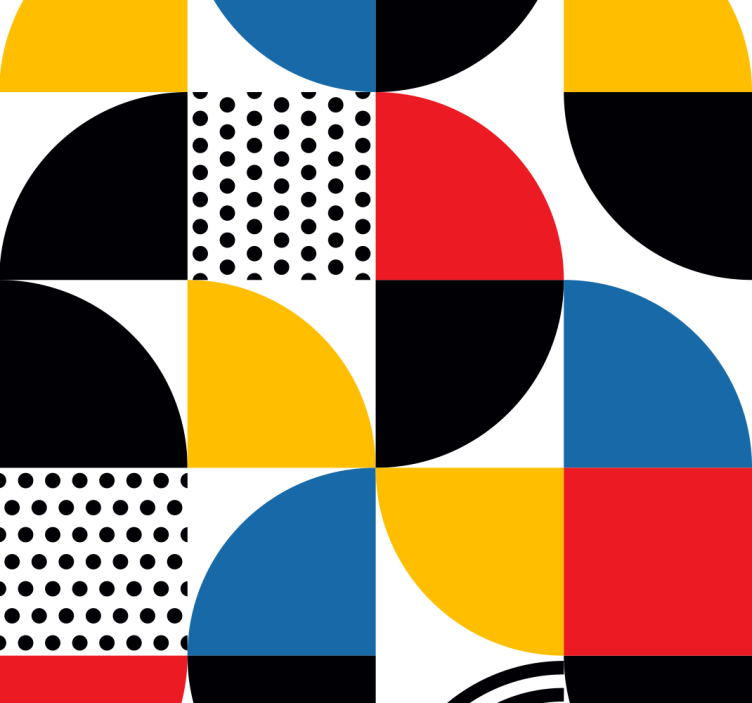 Geometristen ympyröiden fuusio geometrinen tapetti - Tenstickers