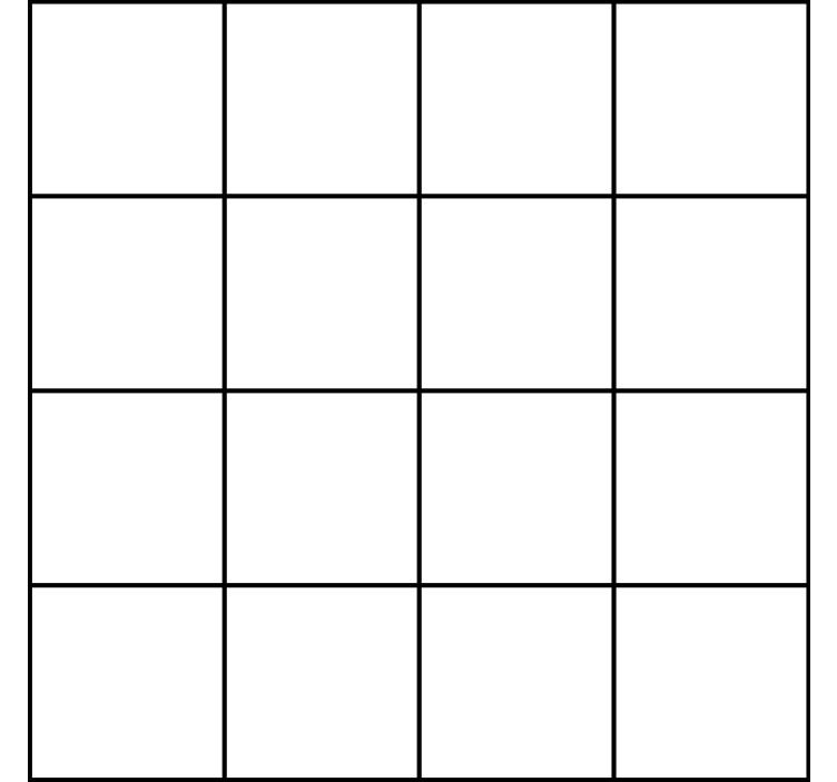 Mustavalkoisia hienoja viivoja neliökuvioinen tapetti - Tenstickers