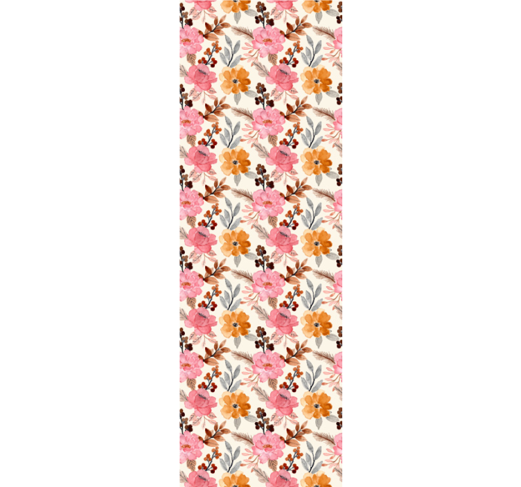 Akvarelli kukat kukka tapetti - Tenstickers