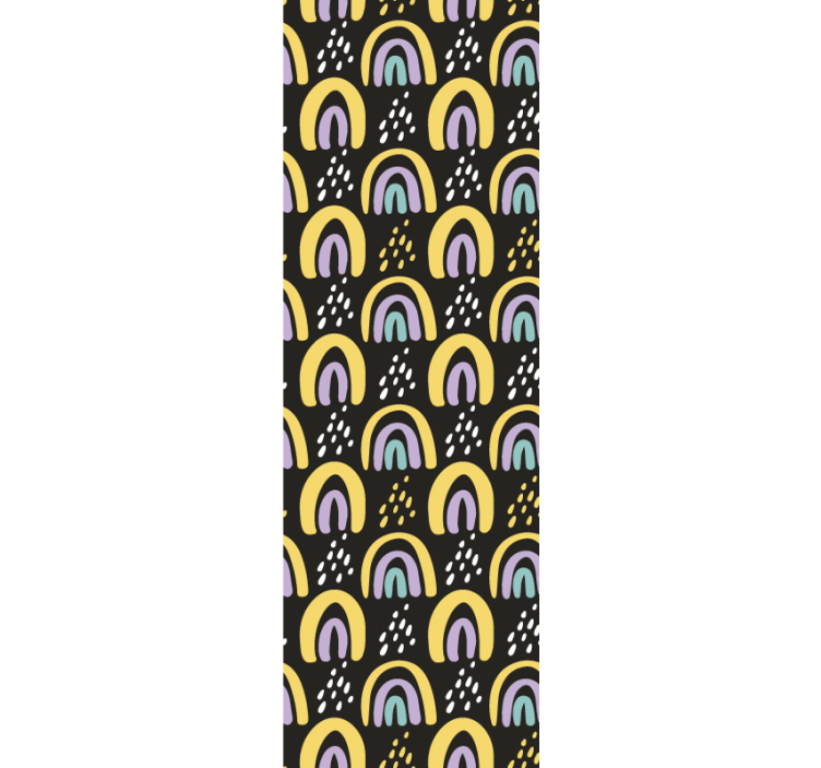 Värikäs sateenkaarikuvio vauvanhuoneen tapetti - Tenstickers