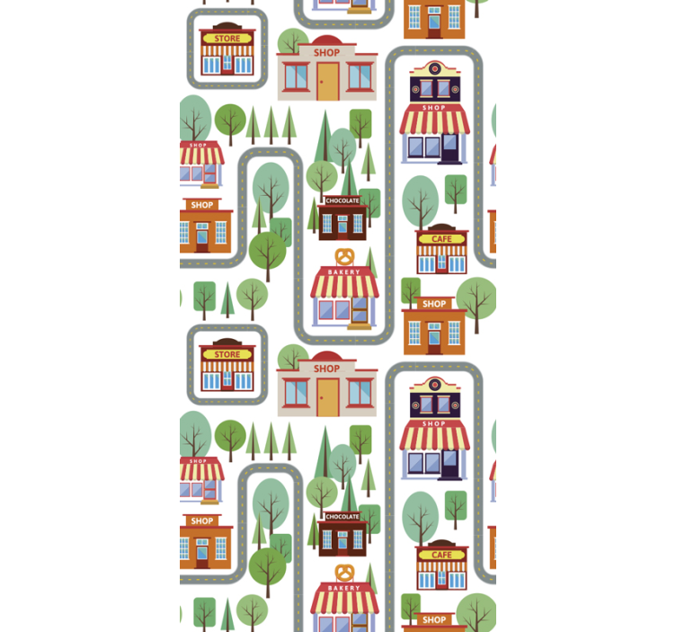 Lasten kylän lasten tapetti - Tenstickers