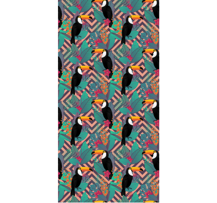 Luonto tukkaanit 3d eläimen tapetti - Tenstickers