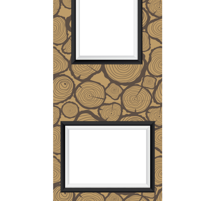 Puun rengaskuvio kuviotapetti - Tenstickers