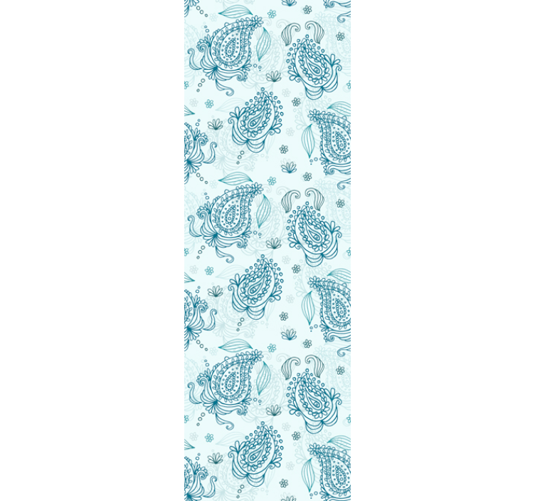 Kaunis kukka paisley ornamentti tapetti - Tenstickers