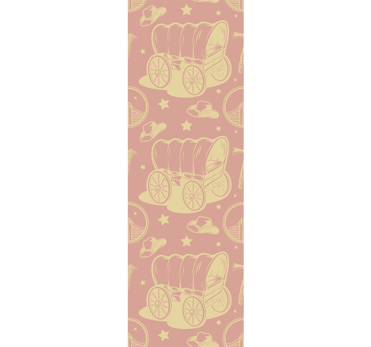 Hieno cowboy vaunu makuuhuoneen tapetti - Tenstickers