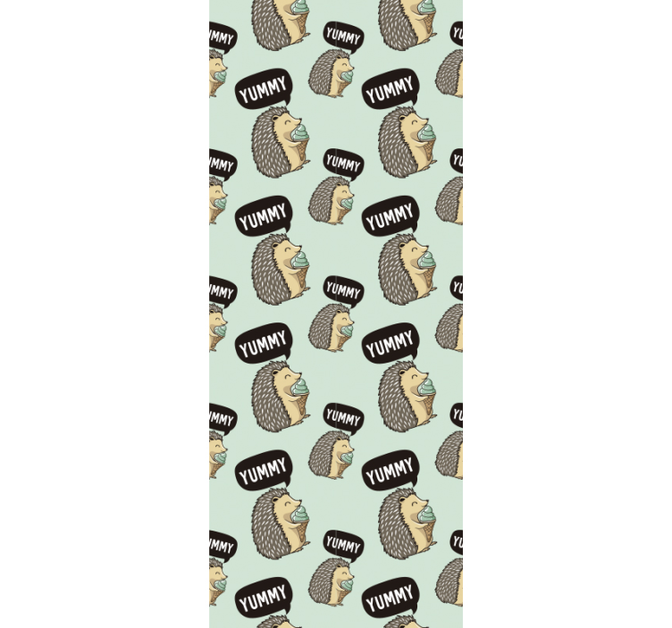 Ihana siili ja yummy teksti tapetti - Tenstickers