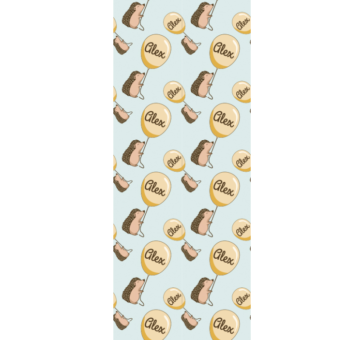 Ihana siili ja ilmapallo nimi tapetti - Tenstickers