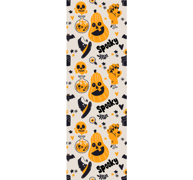 Karmea kurpitsa halloween tapetti - Tenstickers