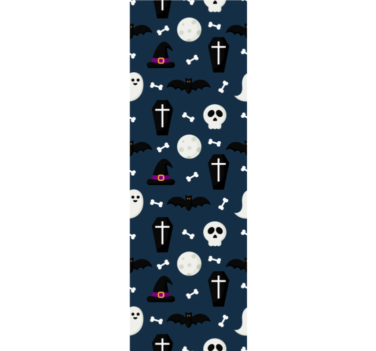 Pelottavia mustia elementtejä halloween tapetti - Tenstickers