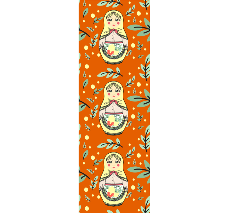 Matryoshka-kuvio olohuone tapetit - Tenstickers
