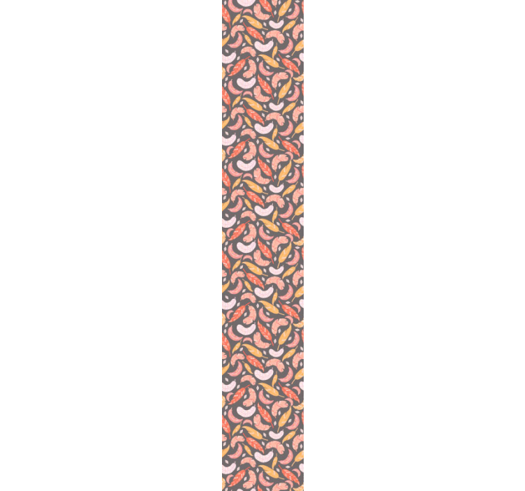 Värikäs höyhenkuvio lehtitapetti - Tenstickers