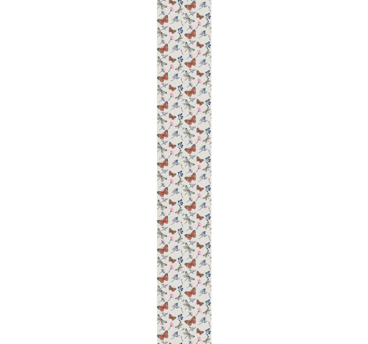 Perhonen ja sudenkorento kukkatapetti - Tenstickers