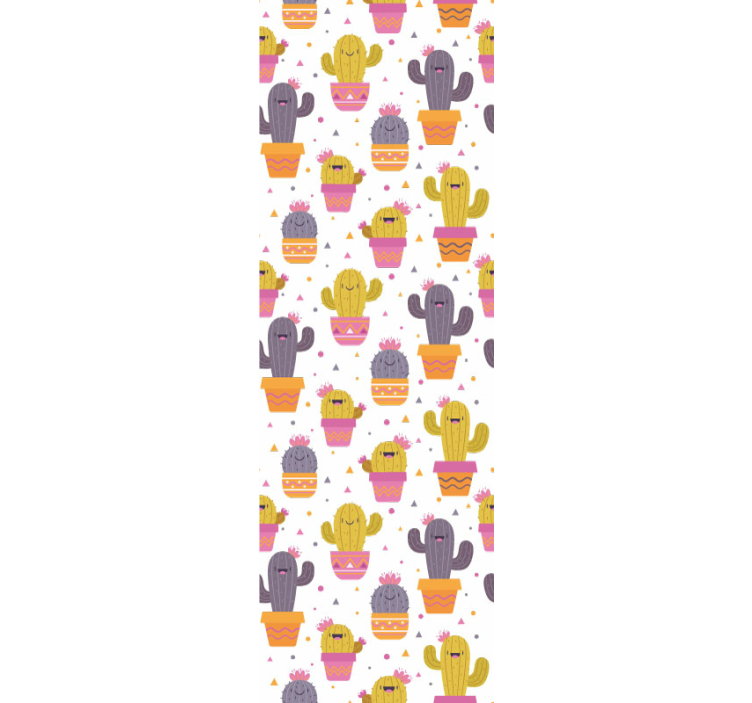 Vauva onnellinen kaktus lastenhuoneen tapetti - Tenstickers