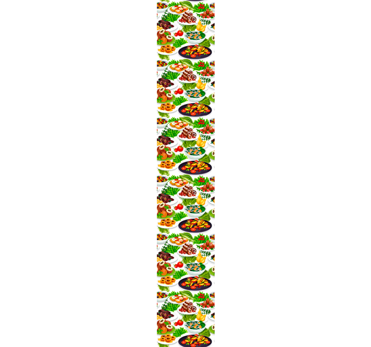 Kulinaarisia herkkuja keittiötapetti - Tenstickers