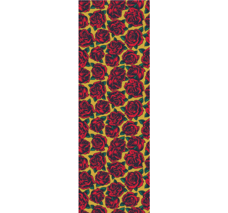 Ruusukuvioinen malli kukkatapetti - Tenstickers