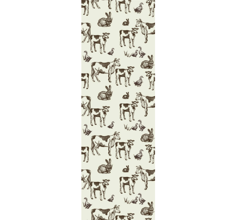 Retro eläimet eläintapetti - Tenstickers