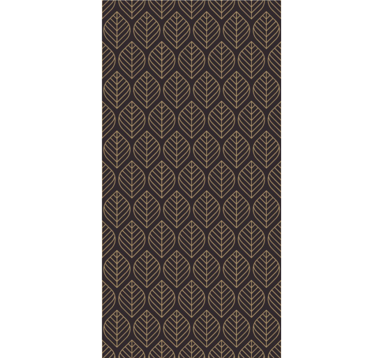 Tyylikäs lehtikuvio lehti tapetti - Tenstickers