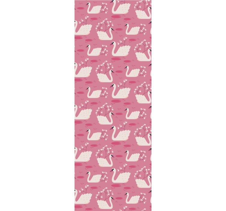 Viehättävä joutsenmalli eläintapetti - Tenstickers