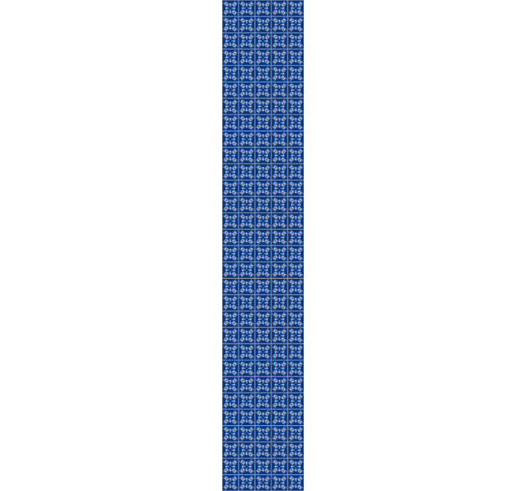 Monimutkaiset siniset kuviot laattatapetti - Tenstickers