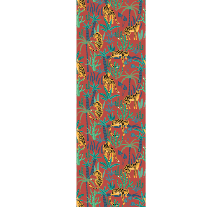 Trooppinen viidakkokohtaus eläintapetti - Tenstickers