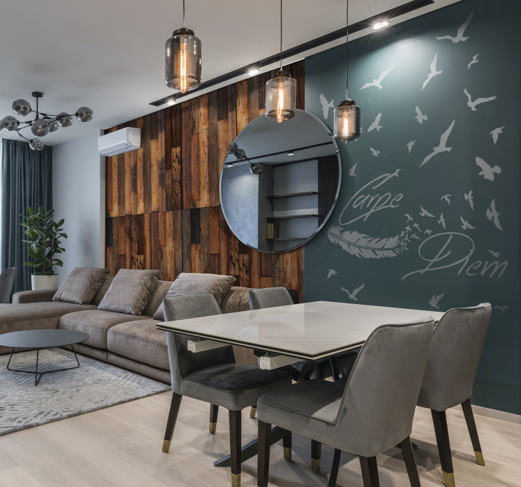 Tapetti - luonnollinen rauhallinen puukuviotapetti - Tenstickers