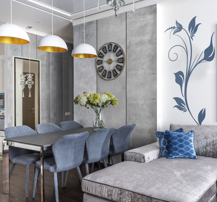 Kuvioitu sementtiseinä betonitapetti - Tenstickers