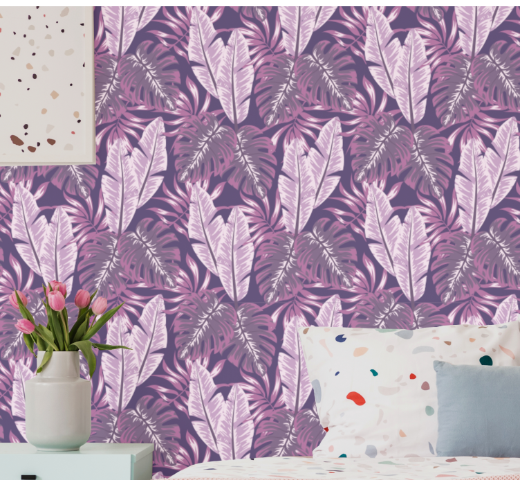 Violetti maranta kukkatapetti - Tenstickers