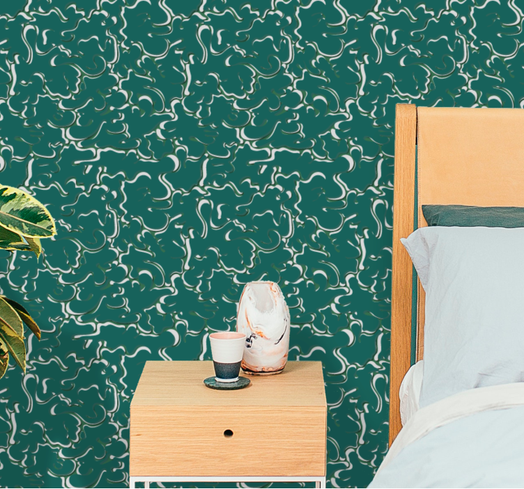 Abstrakteja pyörteitä geometrinen tapetti - Tenstickers