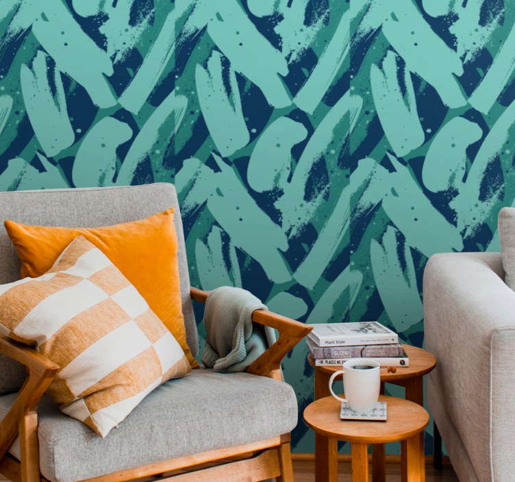 Abstrakti siveltimenvetokuvio abstrakti tapetti - Tenstickers