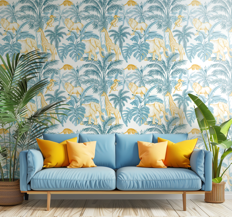 Afrikkalainen malli eläimet taustakuva - Tenstickers