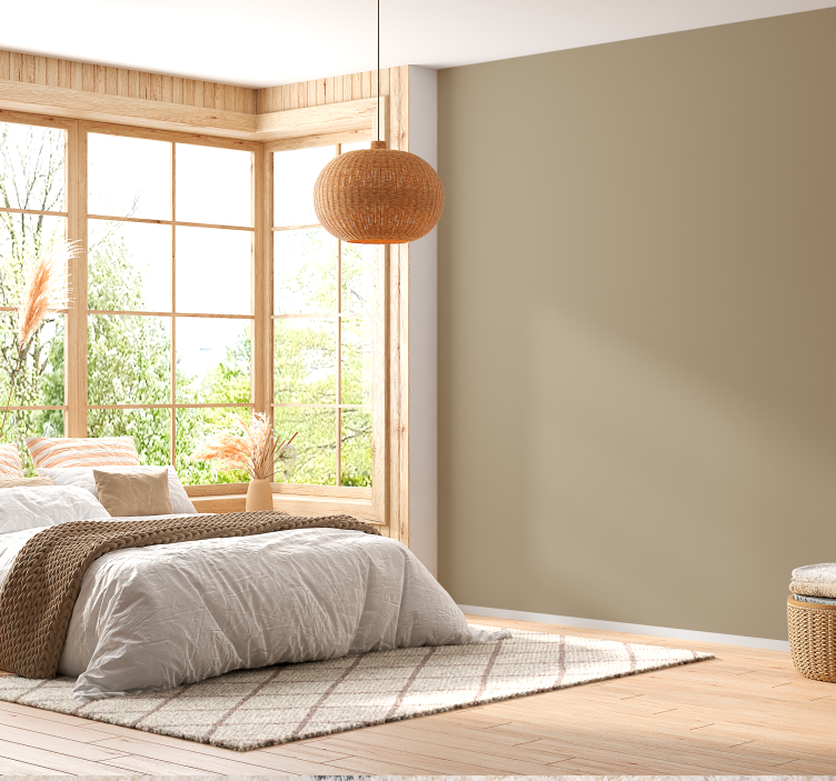 Beige beige tapetti - Tenstickers