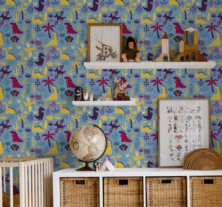 Dinosaurusten eläimistö eläintapetti - Tenstickers