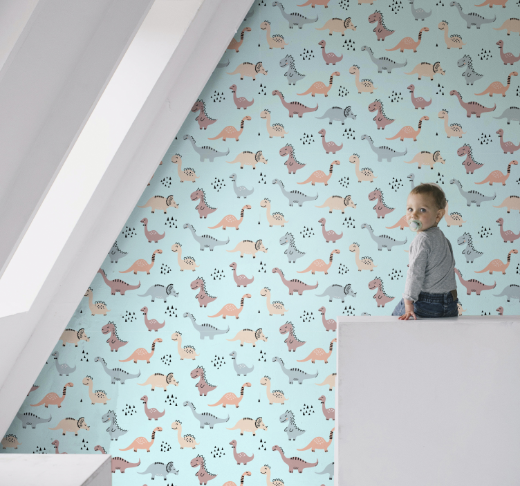 Dinosaurusten leikkipaikka dinosaurus tapetti - Tenstickers