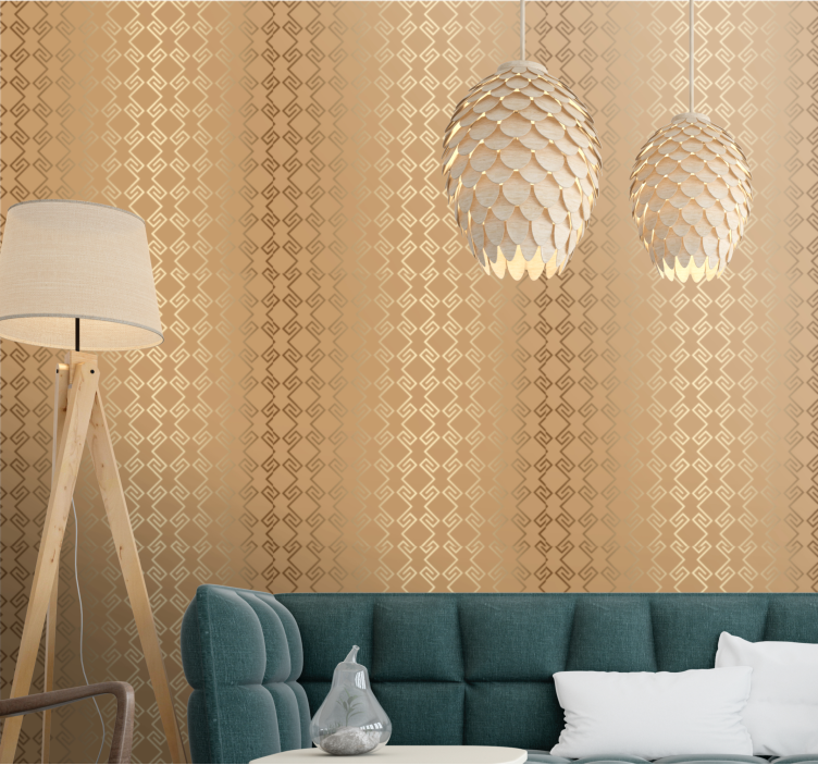Elegantit geometriset muodot ornamentti tapetti - Tenstickers