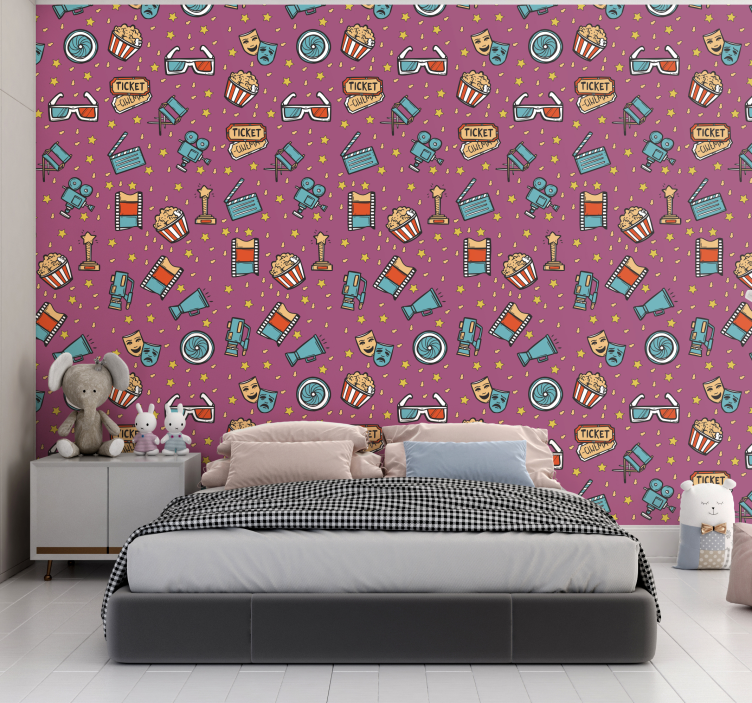 Elokuvallinen eloisuus joulutapetti - Tenstickers