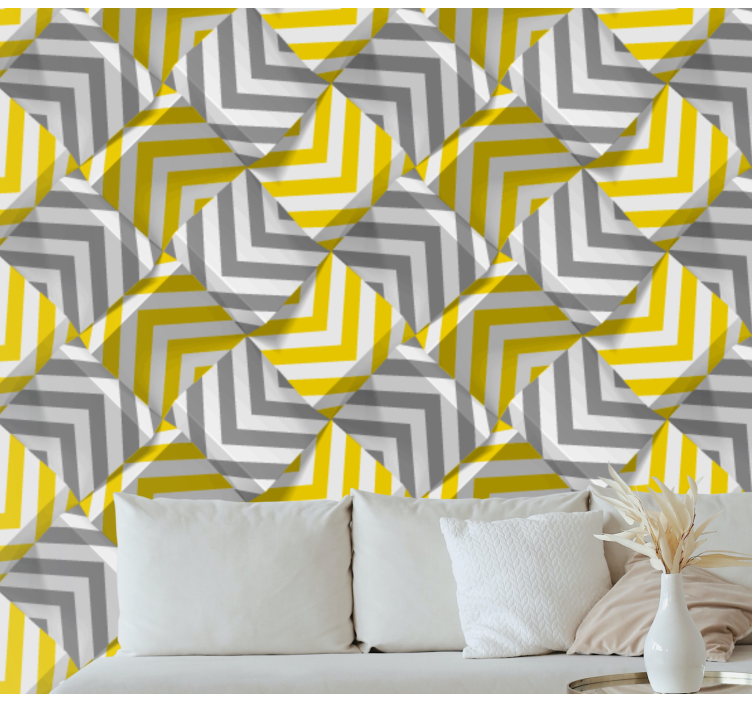 Geometrinen chevron-kuvio geometrinen tapetti - Tenstickers