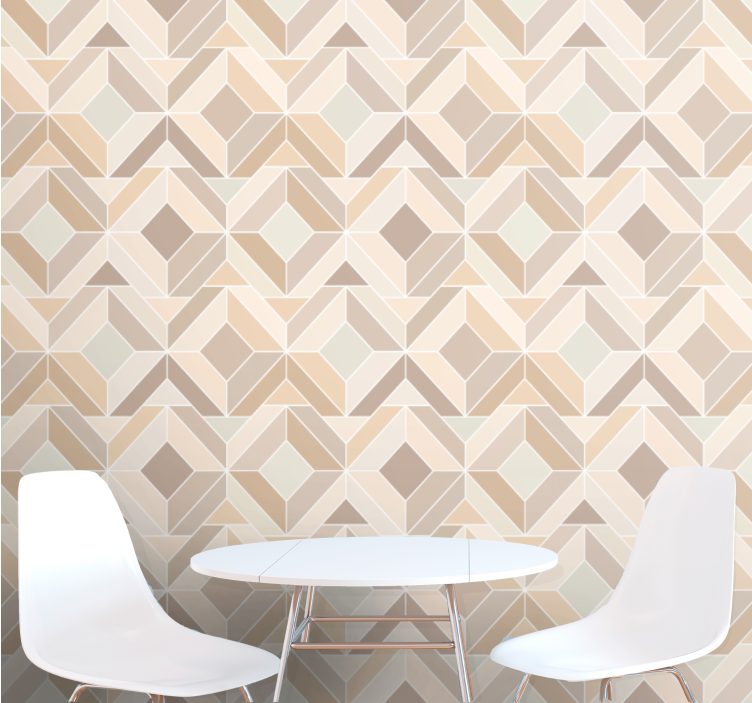 Beige kerroksiset muodot geometrinen taustakuva - Tenstickers