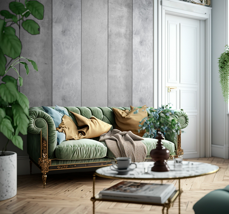 Kuvioitu sementtiseinä betonitapetti - Tenstickers