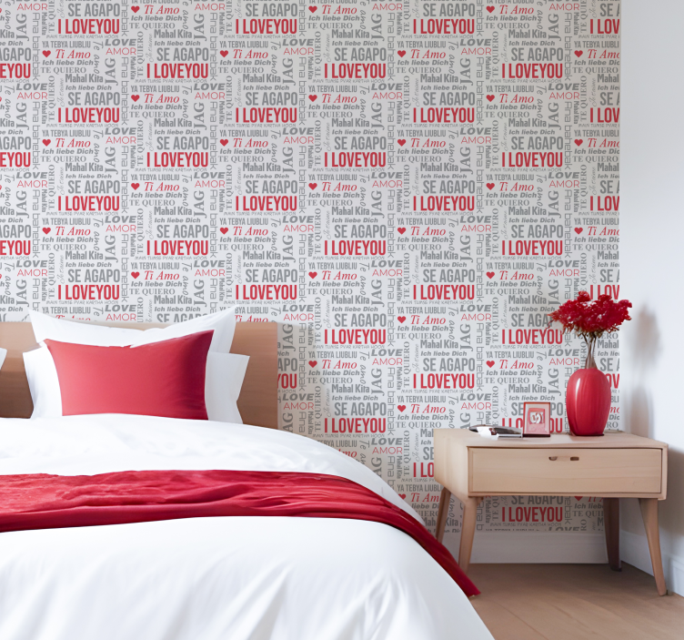 "I love you" eri kielillä tekstitapetti - Tenstickers