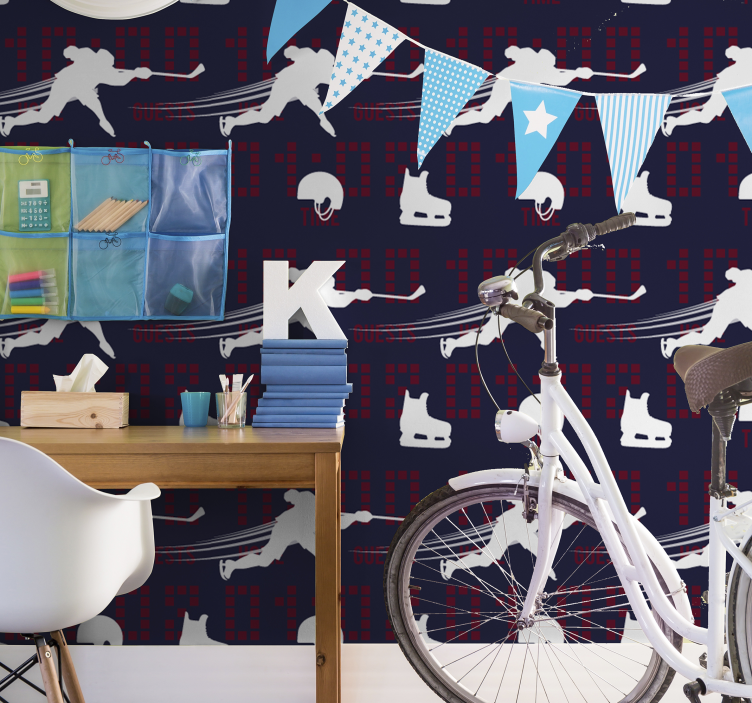 Jääkiekkopelaaja Nuoren huoneen tapetti - Tenstickers