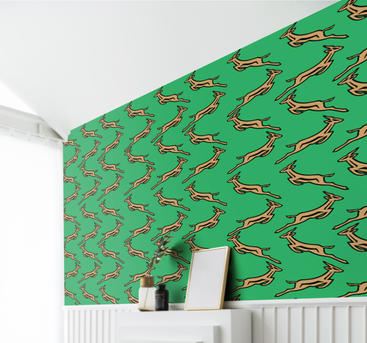 Juoksevia gaselleja eläintapetti - Tenstickers