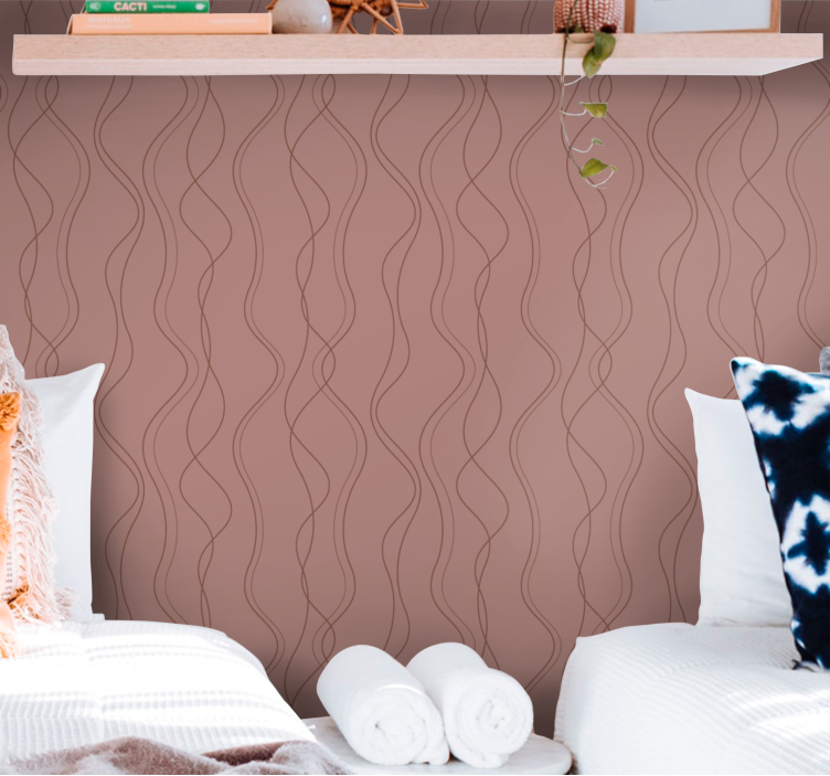 Juoksevia viivakuvioita abstrakti tapetti - Tenstickers