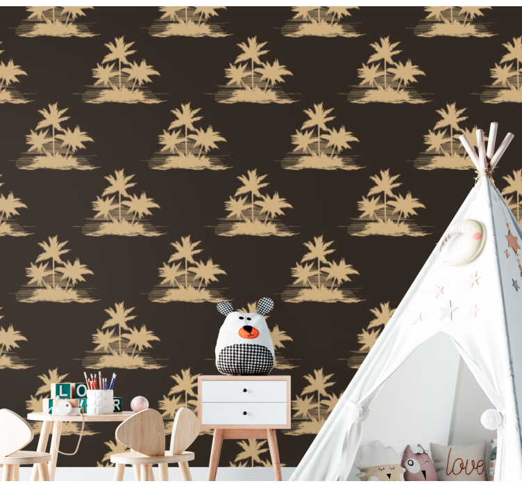 Kämmenen aihe puu tapetti - Tenstickers