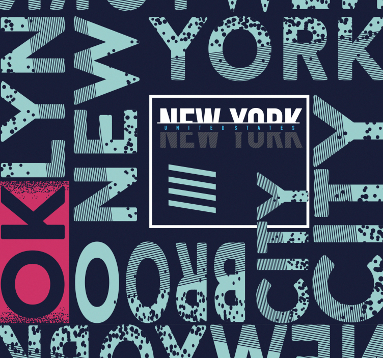 Kaupunkitypografia new york tapetti - Tenstickers