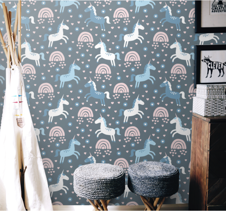 Kirahvi sateenkaari-aihe eläintapetti - Tenstickers