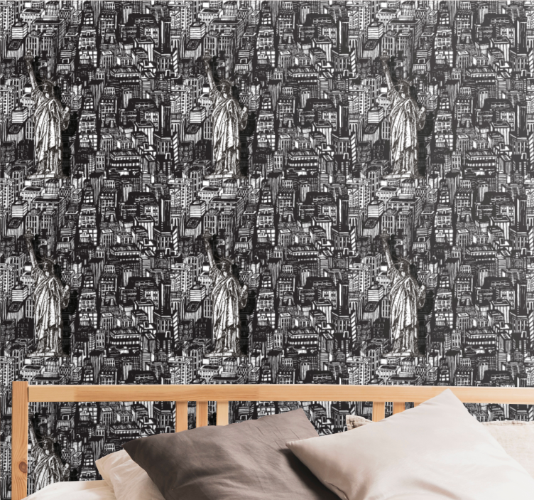 Kollaasi vapauden asemaa varten new york tapetti - Tenstickers