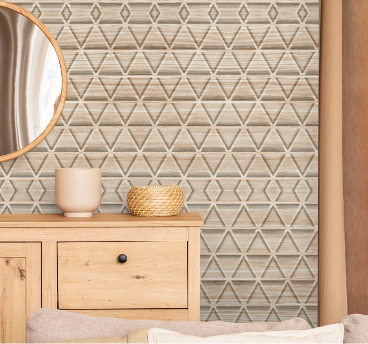 3d-tekstuurikerroksia kolmiokuvioinen tapetti - Tenstickers