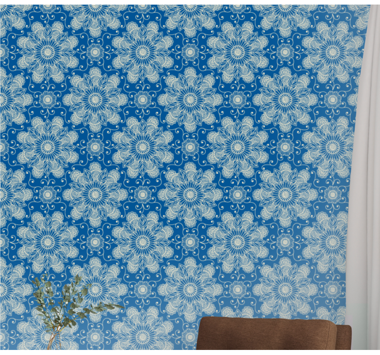 Koristeelliset kukat kukkatapetti - Tenstickers