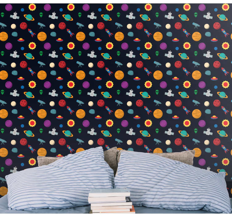 Kosminen seikkailukohtaus tähtitapetti - Tenstickers