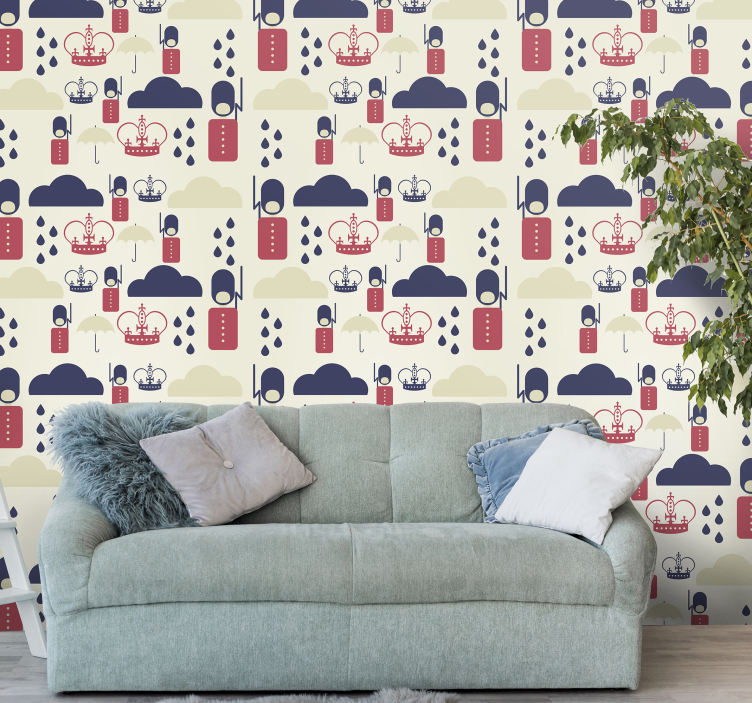 Kruunun sadepisarat eläintapetti - Tenstickers